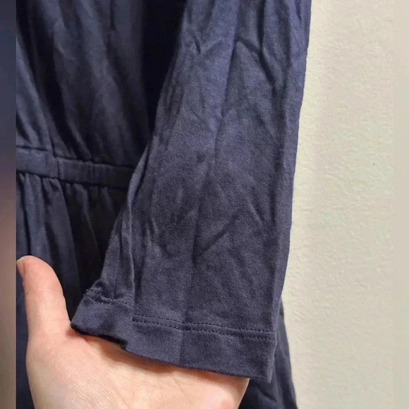 Eberjey Navy Jersey Long Sleeve Romper Pajamas Women’s M Soft Lounge One Piece - Picture 10 of 12